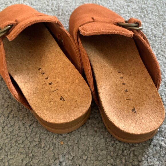 REEF TAN/RUST MULES, CORK INSOLE, 7 - Picture 10 of 13